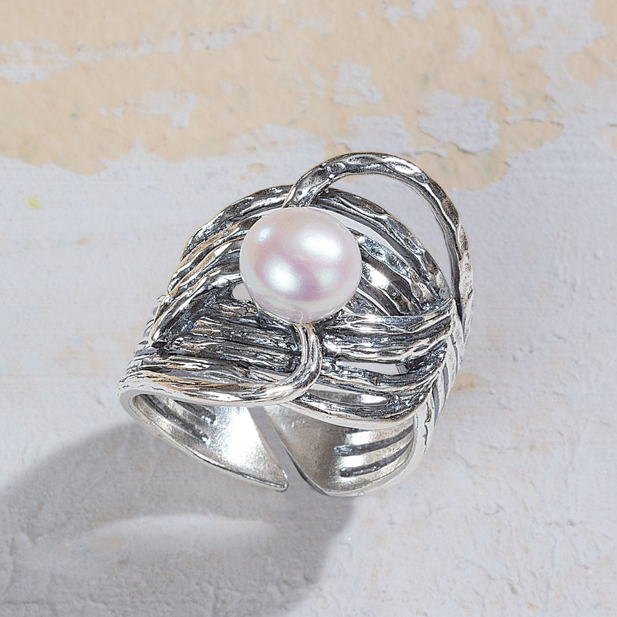 Avi's Sterling Silver & Pearl Ring