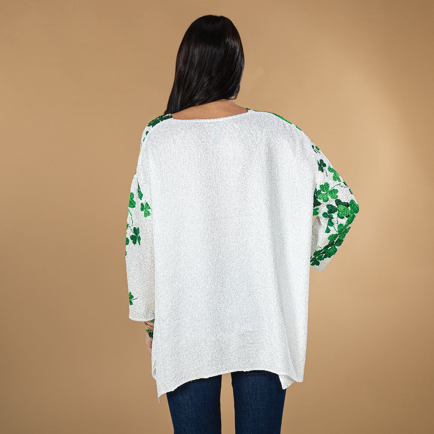 Best Of Luck Shamrock Crinkle Tunic