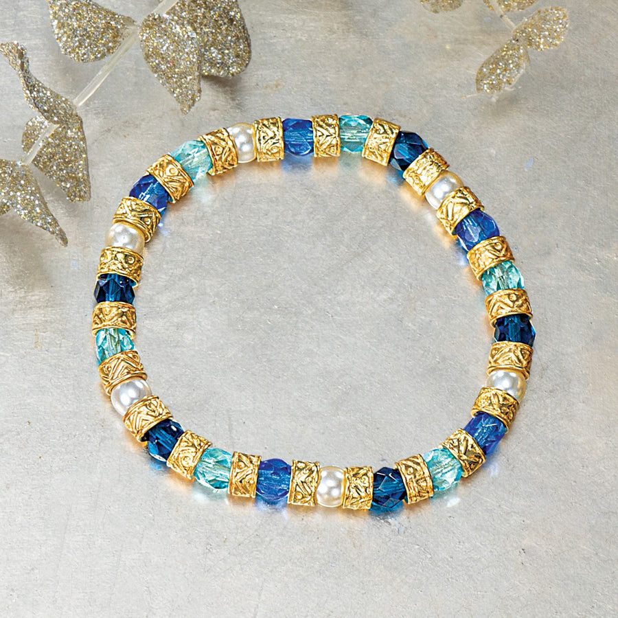 Blue Spark Murano Glass Bracelet