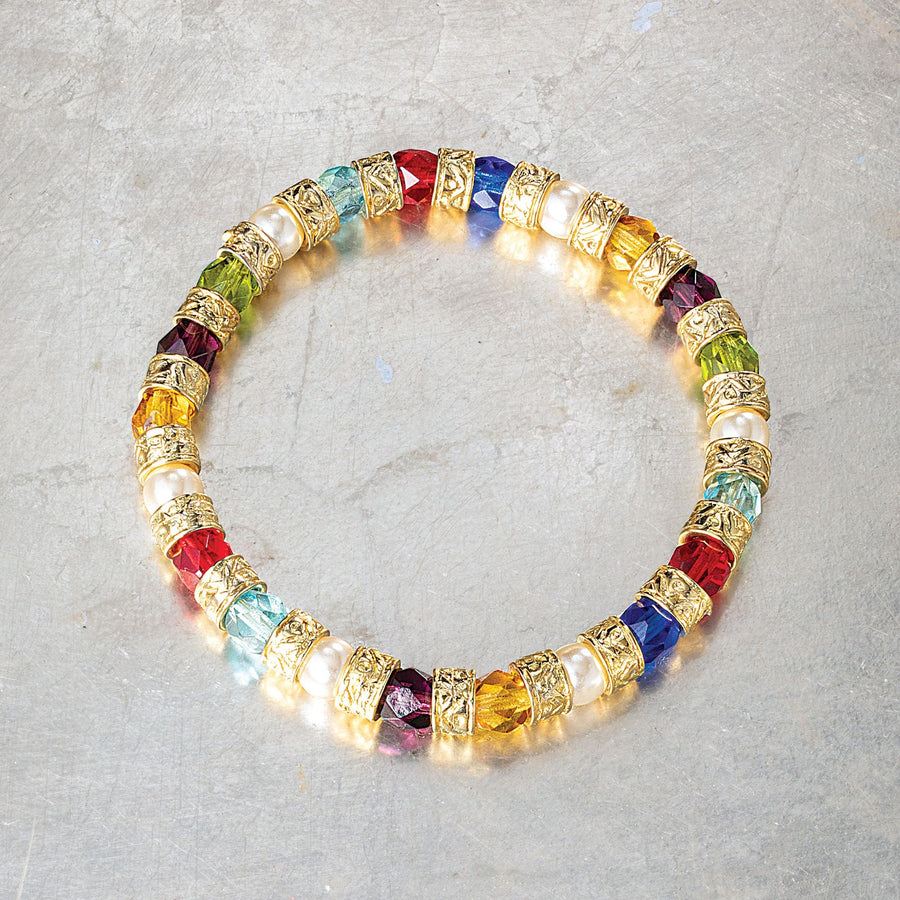 Bits Of Rainbow Murano Glass Bracelet
