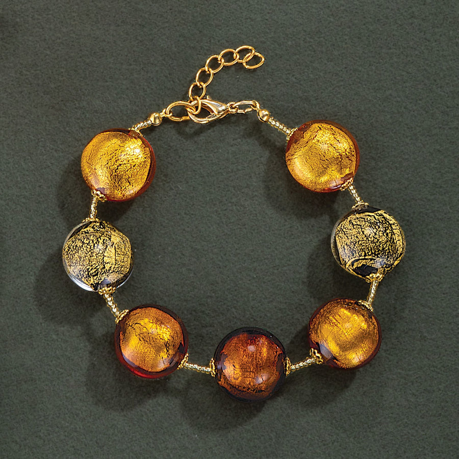 Golden Grove Murano Glass Bracelet