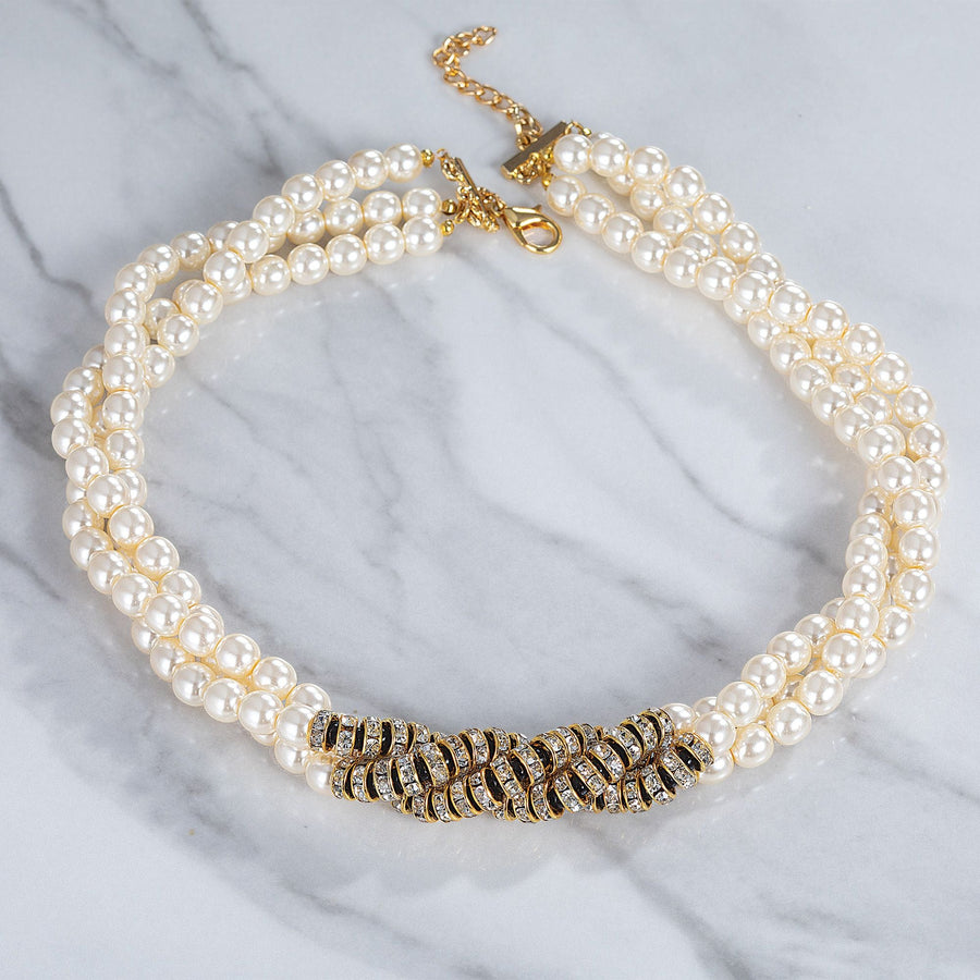 Pretty In Pearls Murano Glass Necklace