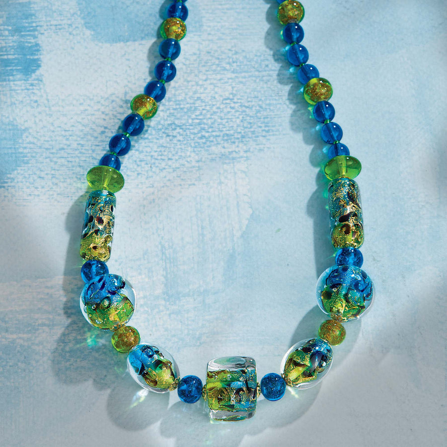 ''In The Limelight'' Murano Glass Necklace