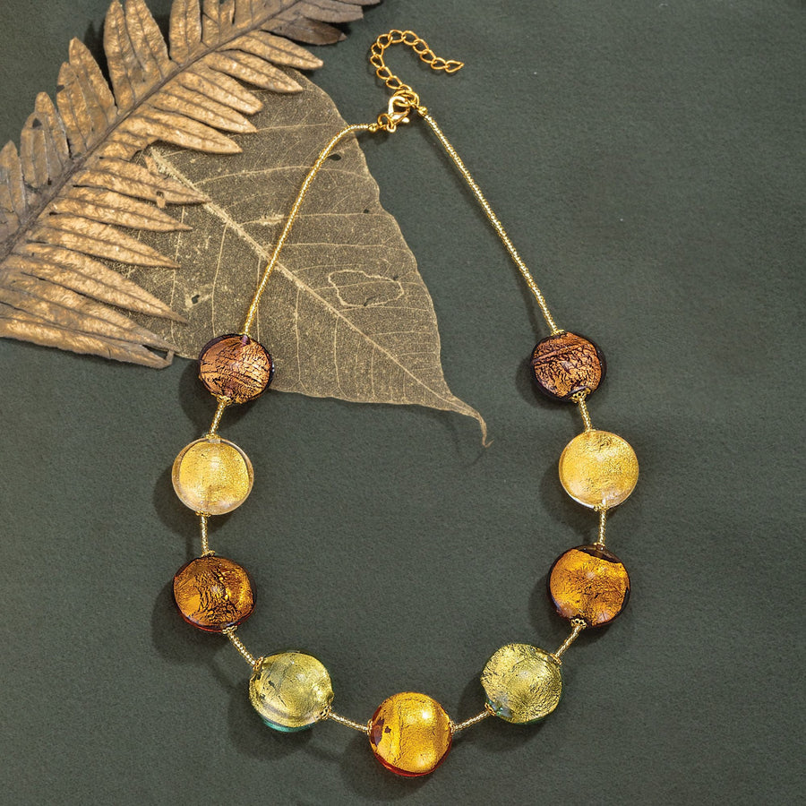 Golden Grove Murano Glass Necklace