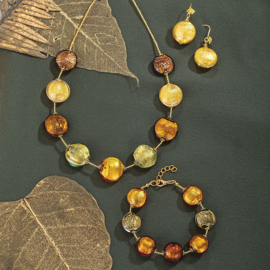 Golden Grove Murano Glass Necklace