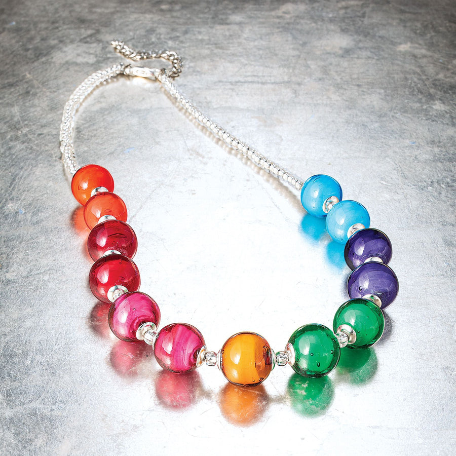 Droplets Of Color Murano Glass Necklace