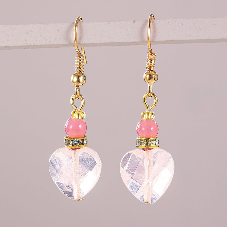 Murano Glass Heart To Heart Earrings
