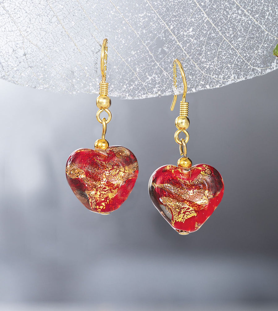 Murano Glass Sweetheart Earrings