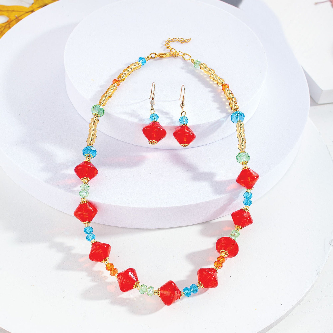 Catching Colors Murano Glass Necklace & Earrings Set