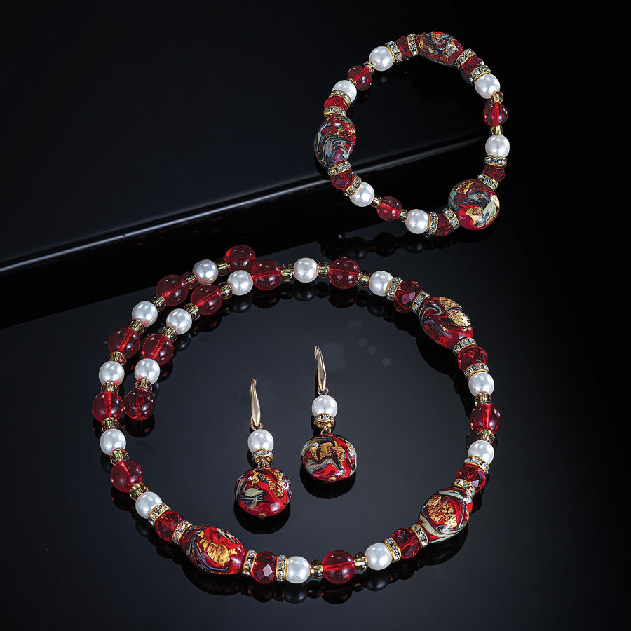 Murano Glass Vorticosa 3 Piece Jewelry Set