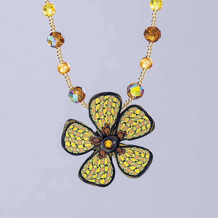 ''Yellow Honey'' Flower Necklace
