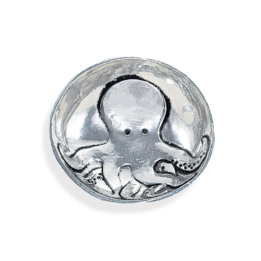 Hand-Cast Pewter Octopus Trinket Dish
