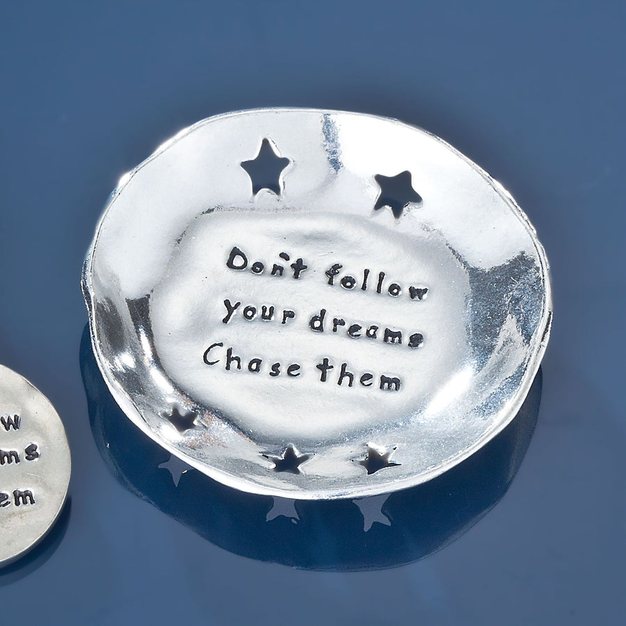Pewter ''Follow Your Dreams'' Trinket Dish