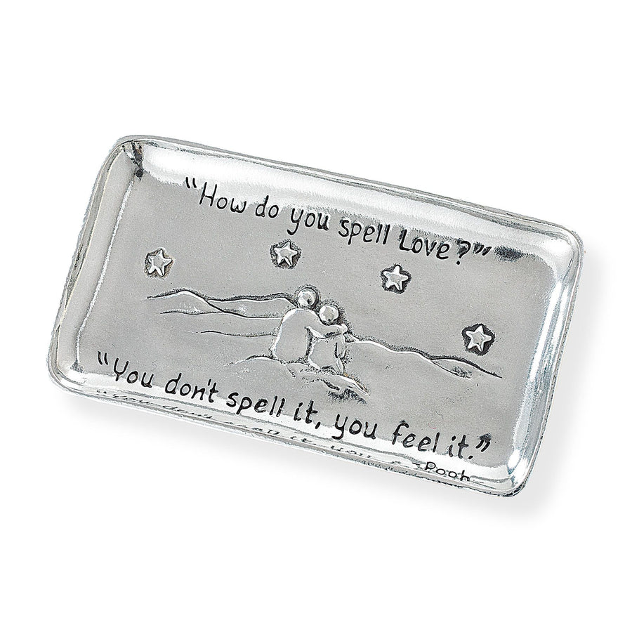 How Do You Spell Love Pewter Trinket Dish