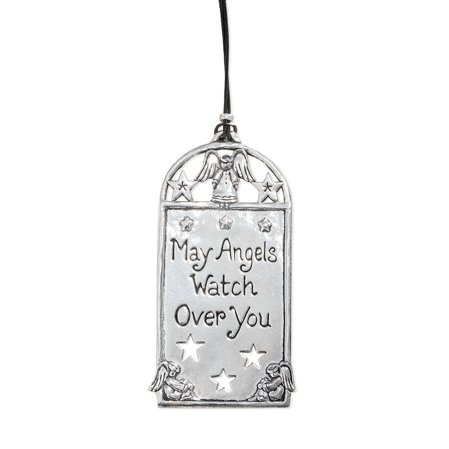 Pewter May Angels Watch Over You Wall Plaque