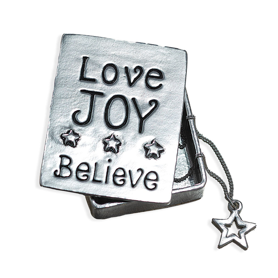 Love Joy Believe Pewter Wish Box