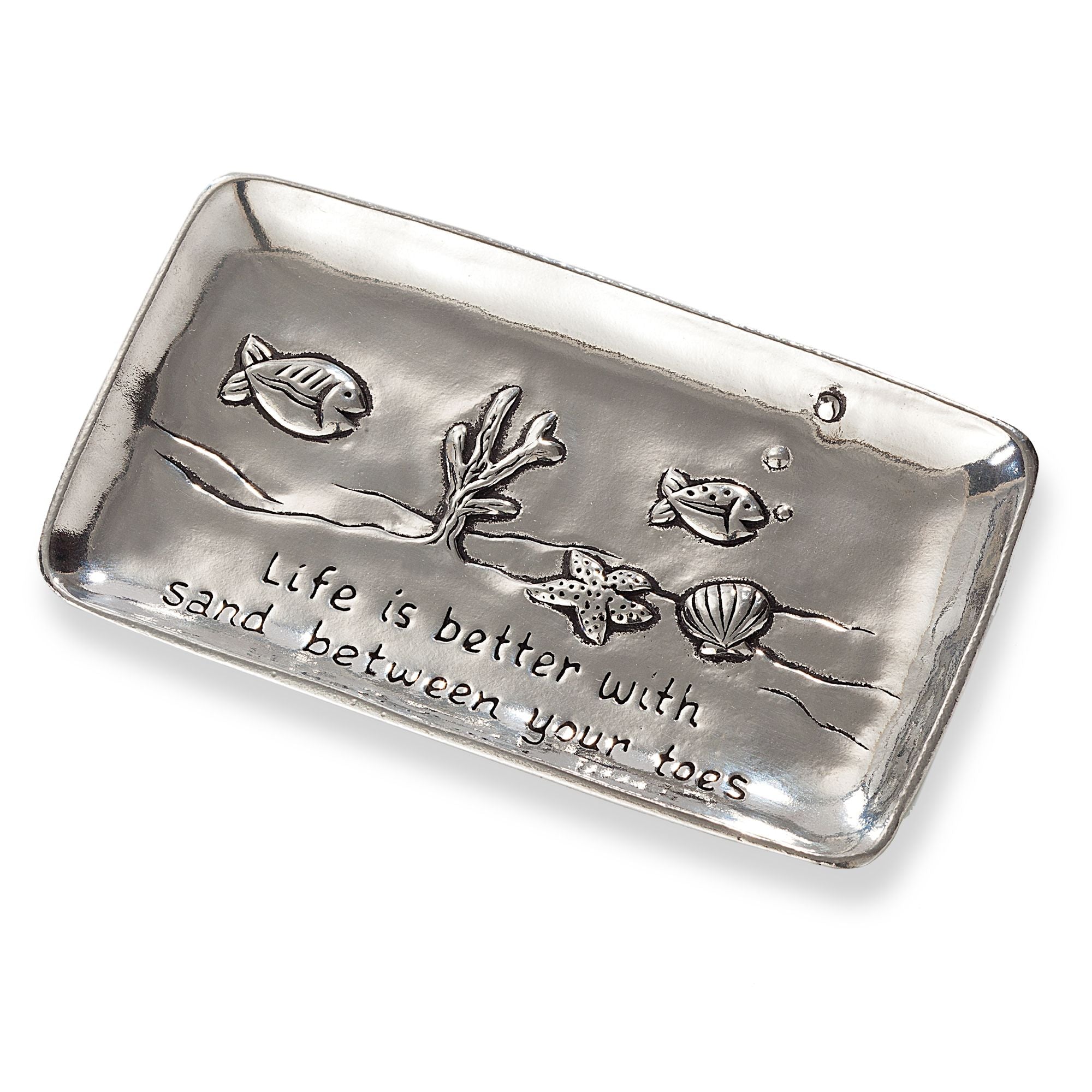 Pewter ''Life In The Sand'' Trinket Dish
