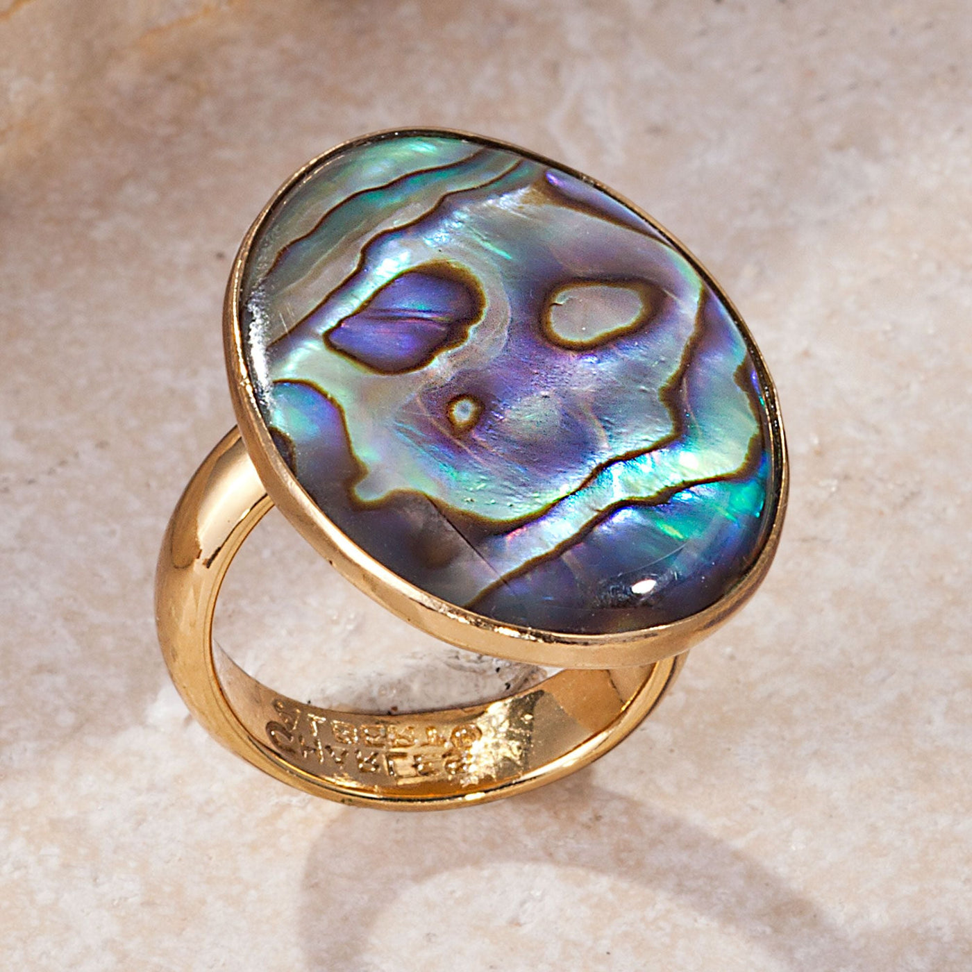 Abalone Deep Sea Gems Adjustable Ring (Preorder)