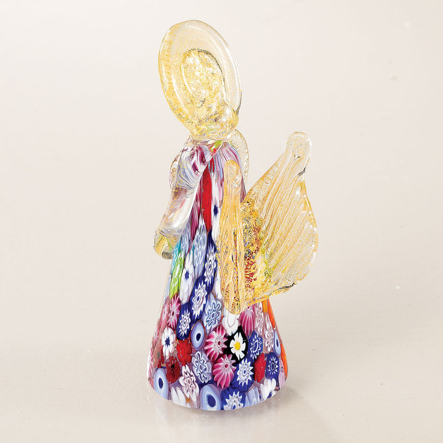 Murano Glass Rainbow Millefiori Angel