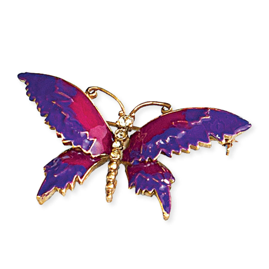 Pink & Purple Florentine Butterfly Brooch