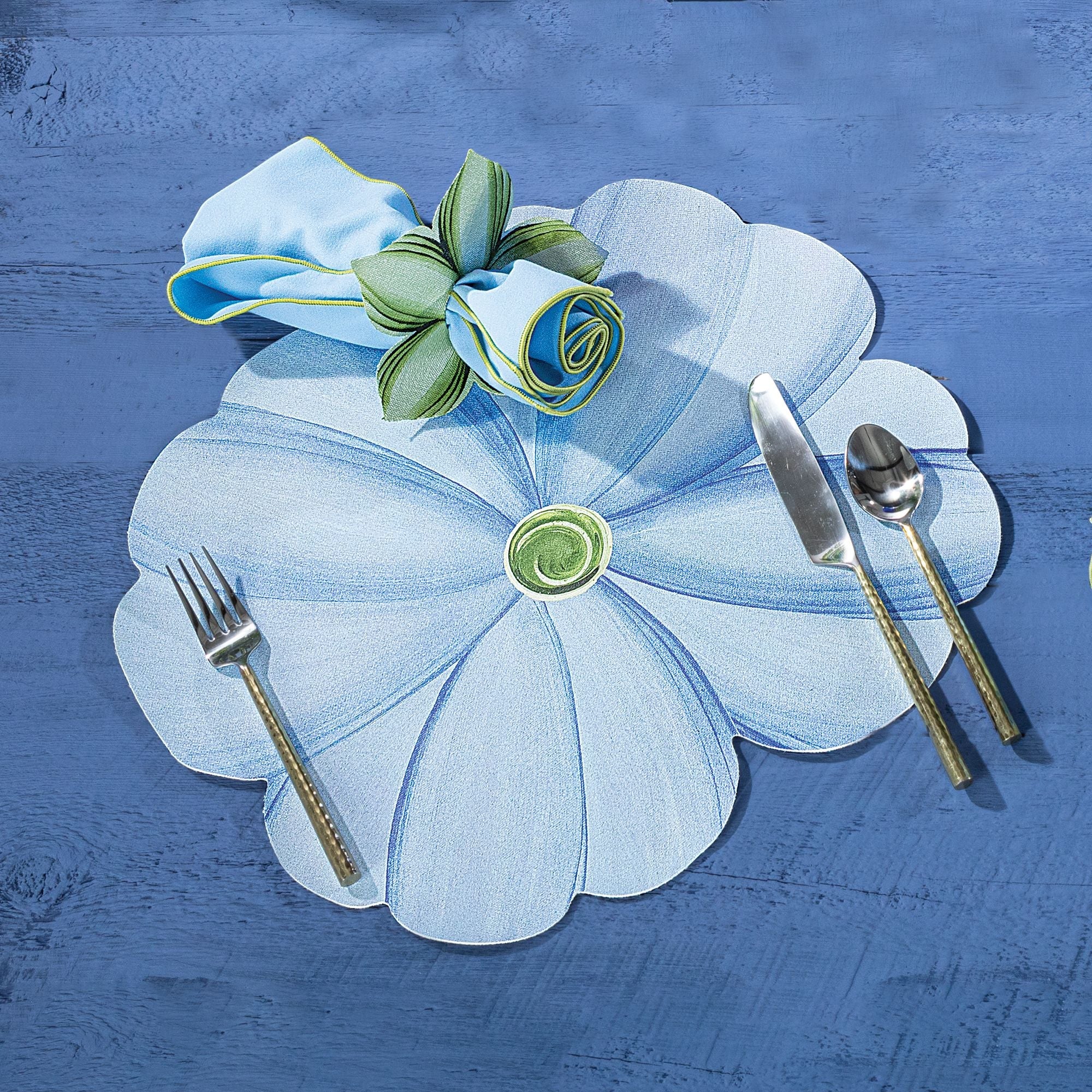 Blue Poppy Placemat Setting