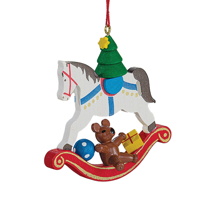 German Woodcraft Rocking Horse Ornament