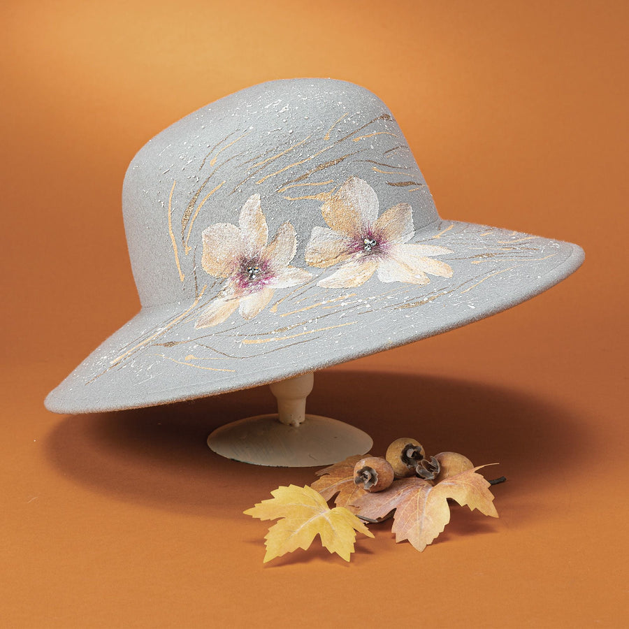 Krista Rose Italian Grey Wool Hat
