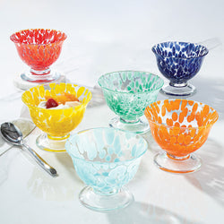 Murano-Style Confetti Indented Drinking Glasses Set Of 6 offers