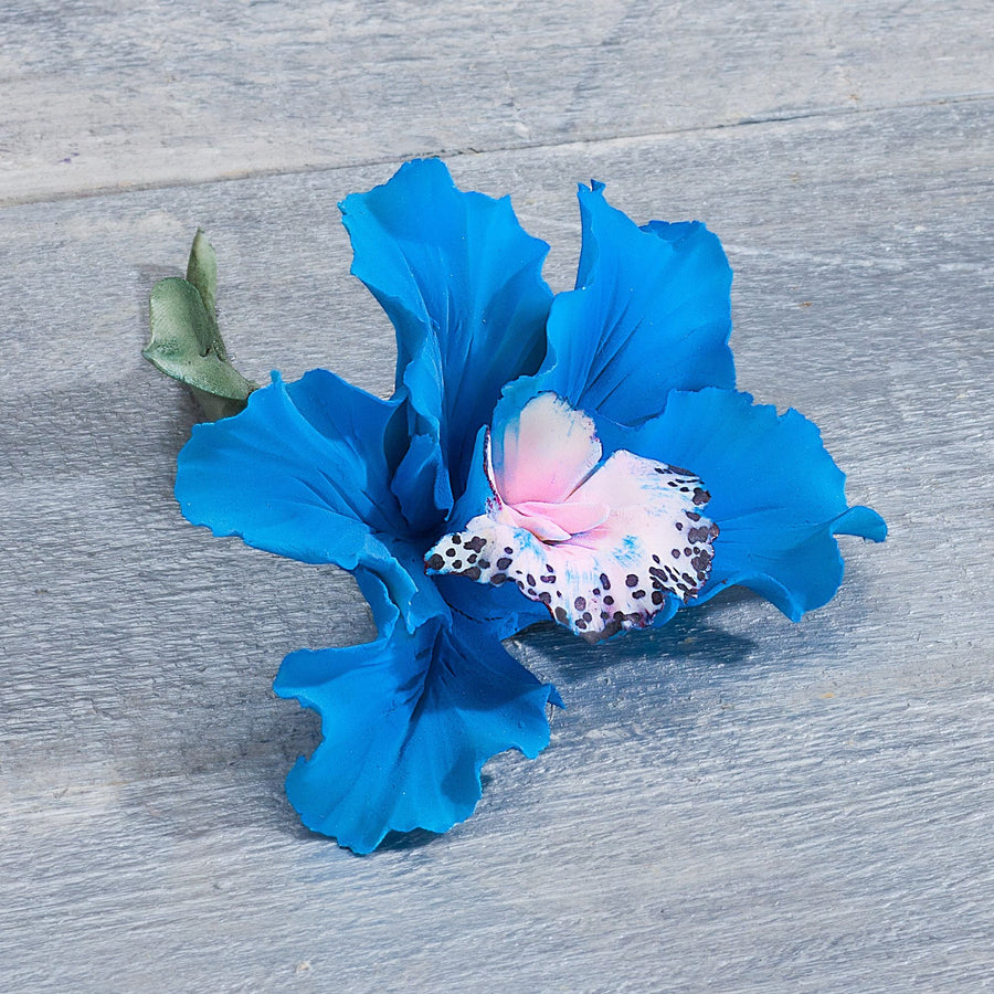 Capodimonte Porcelain Blue & Pink Iris