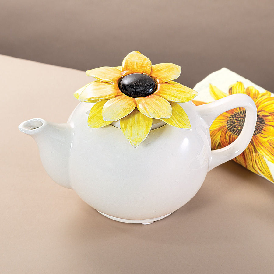Capodimonte Porcelain Sunflower Teapot