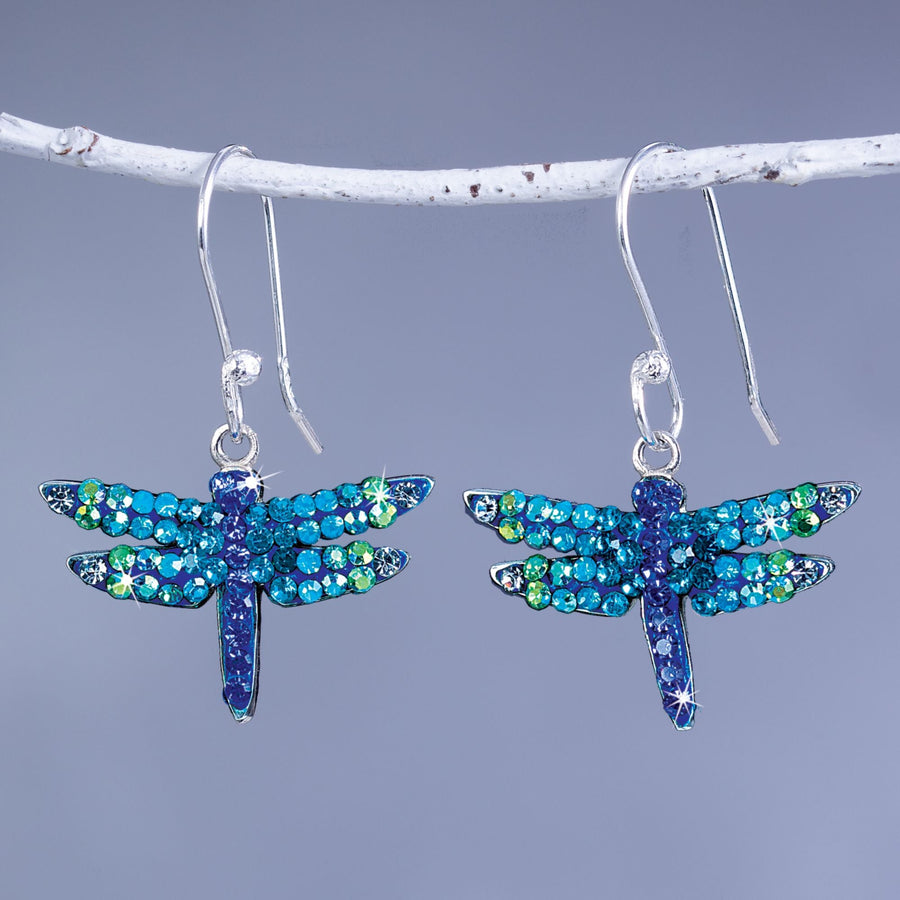 Mexican Mosaic Dragonfly Earrings