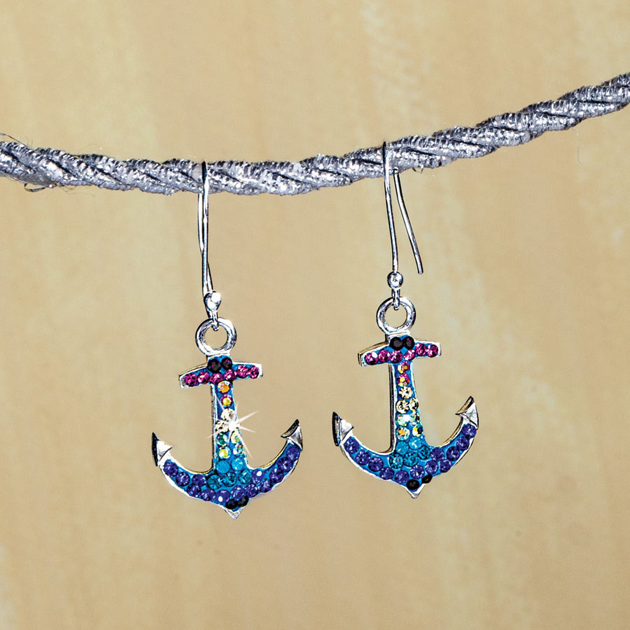 Mexican Mosaic Anchor Earrings