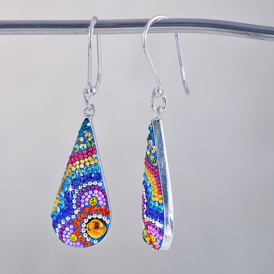 Mexican Mosaic ''Rays Of Color'' Earrings