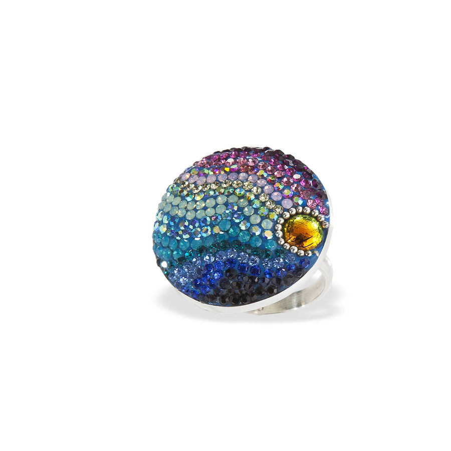 Mexican Mosaic ''Colors Of The Wind'' Adjustable Ring