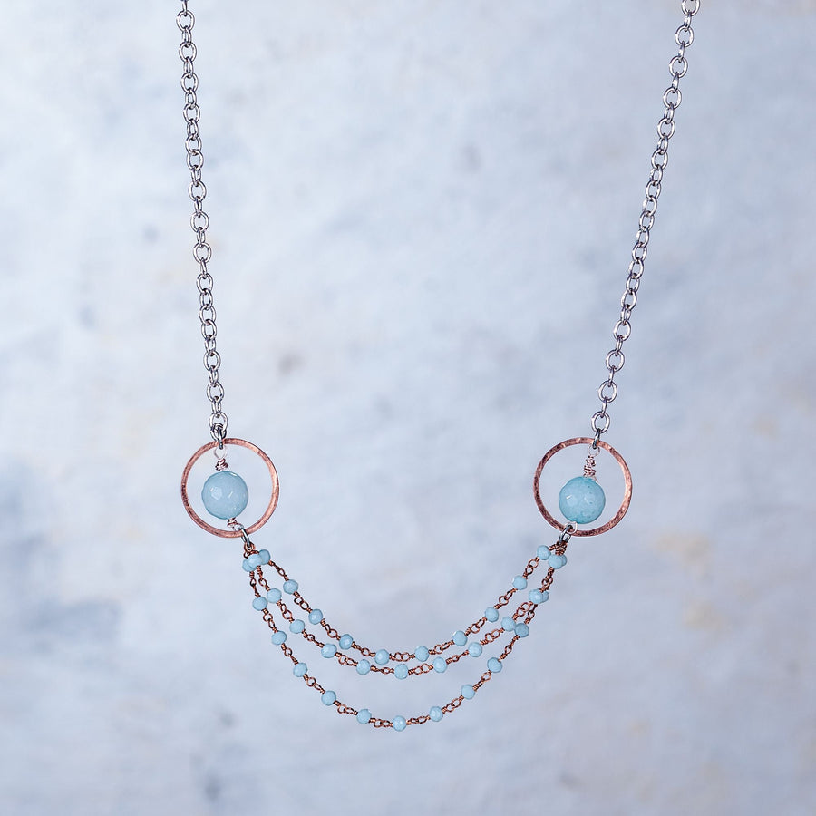 ''Raining Gems'' Amazonite Necklace