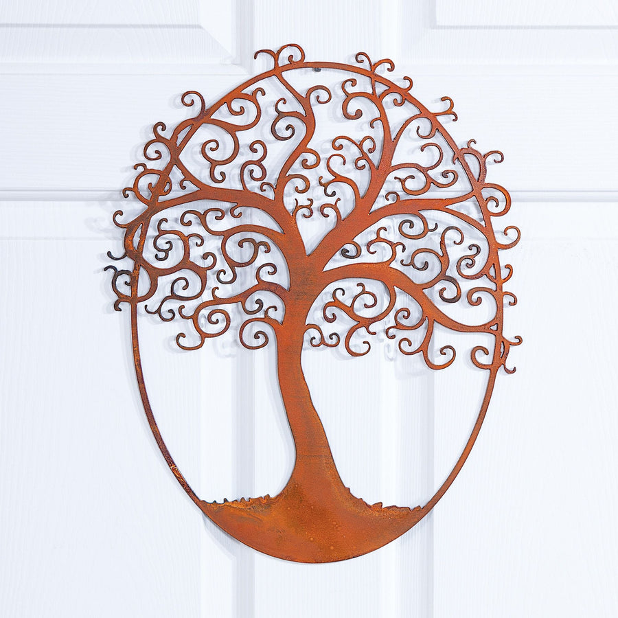 Tree Of Life Round Copper Wall Art