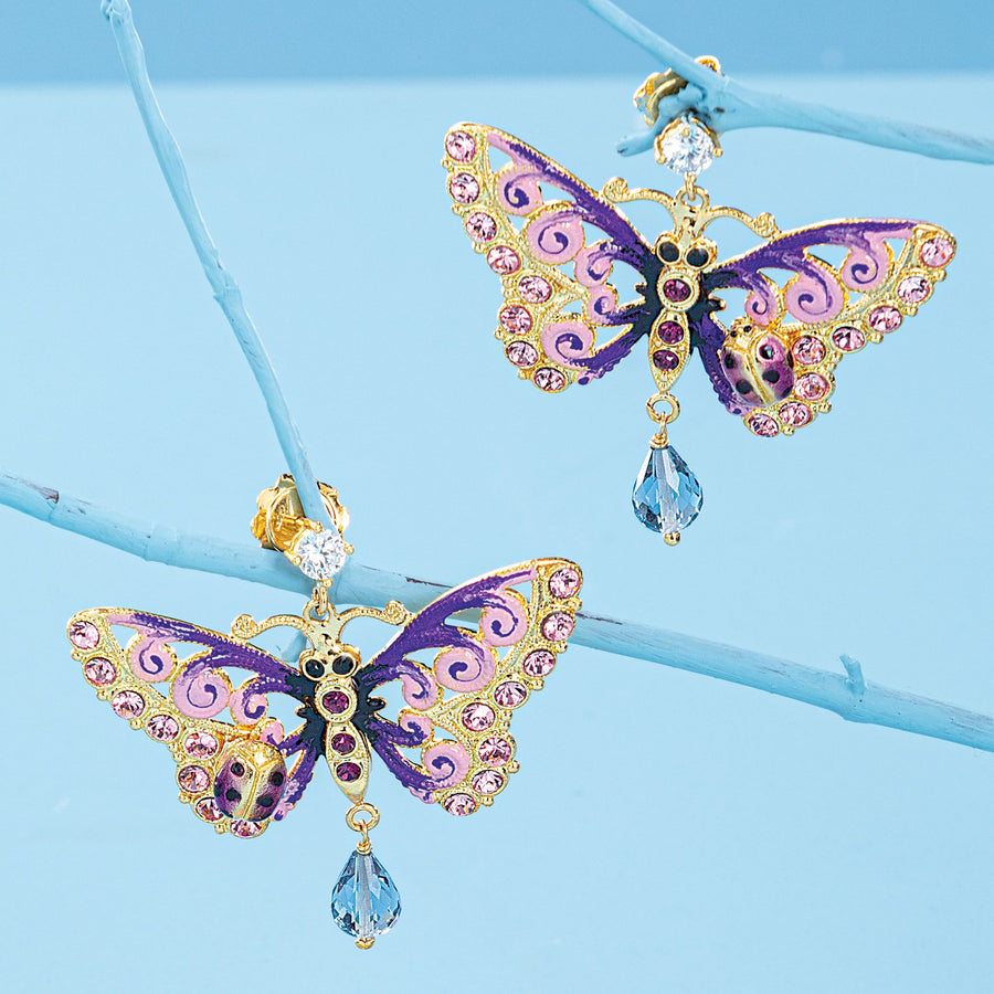 Twinkling Butterfly Statement Earrings