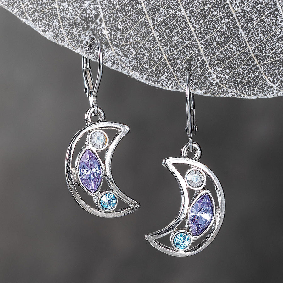 Blue & Purple Moon Earrings