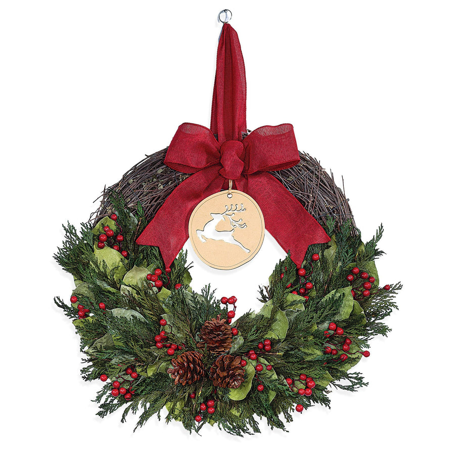 Holiday Reindeer Wreath