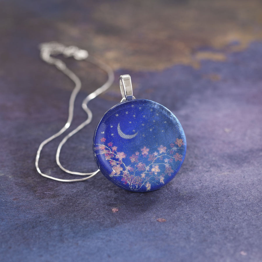 Julie's Field Of Dreams Dichroic Glass Pendant Necklace