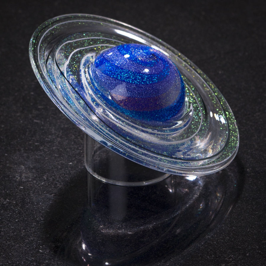 Rings of Saturn Glass Paperweight