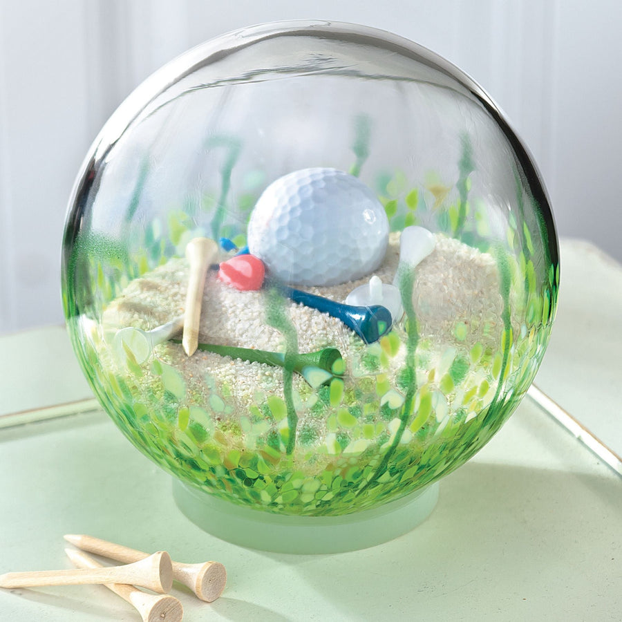 Golf Sand Trap Glass Paperweight