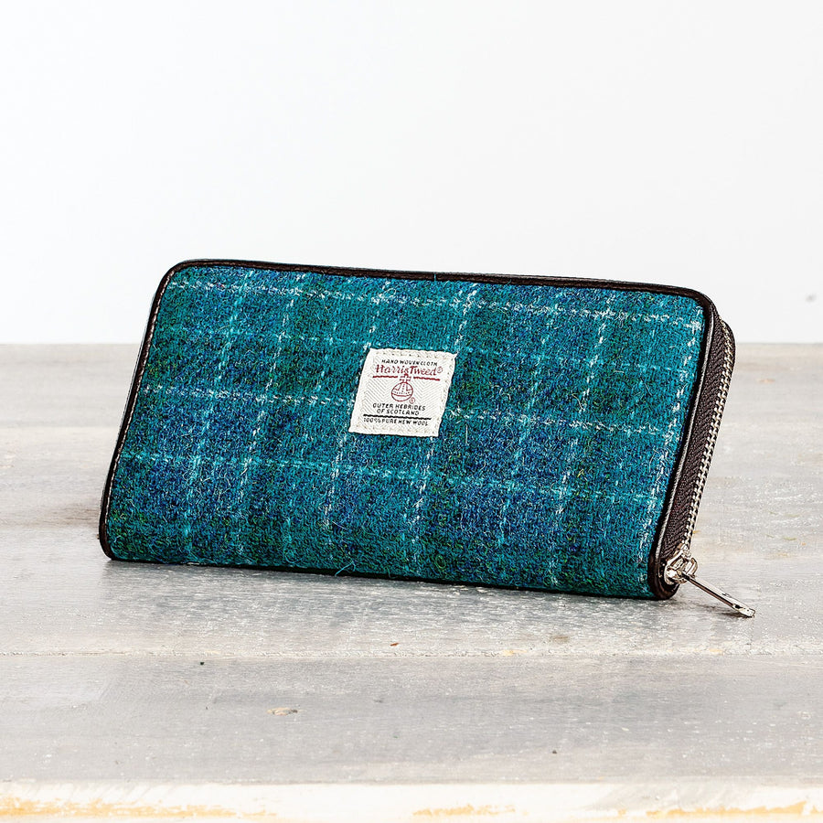 Classic Plaid Harris Tweed Wallet