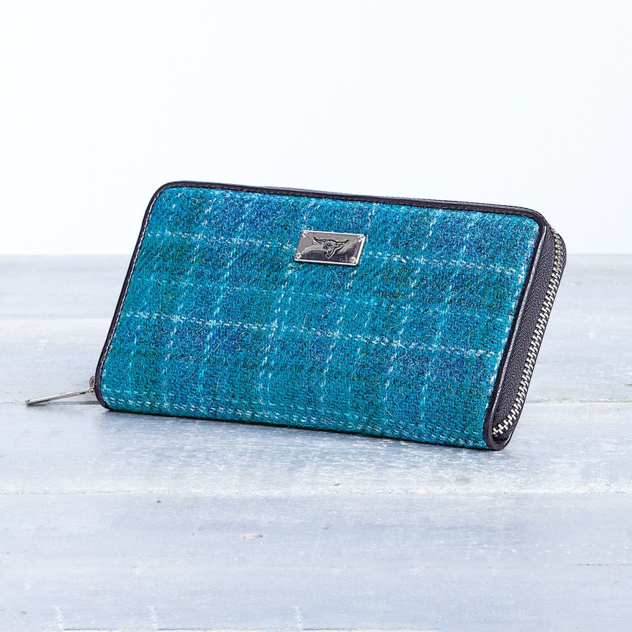 Classic Plaid Harris Tweed Wallet