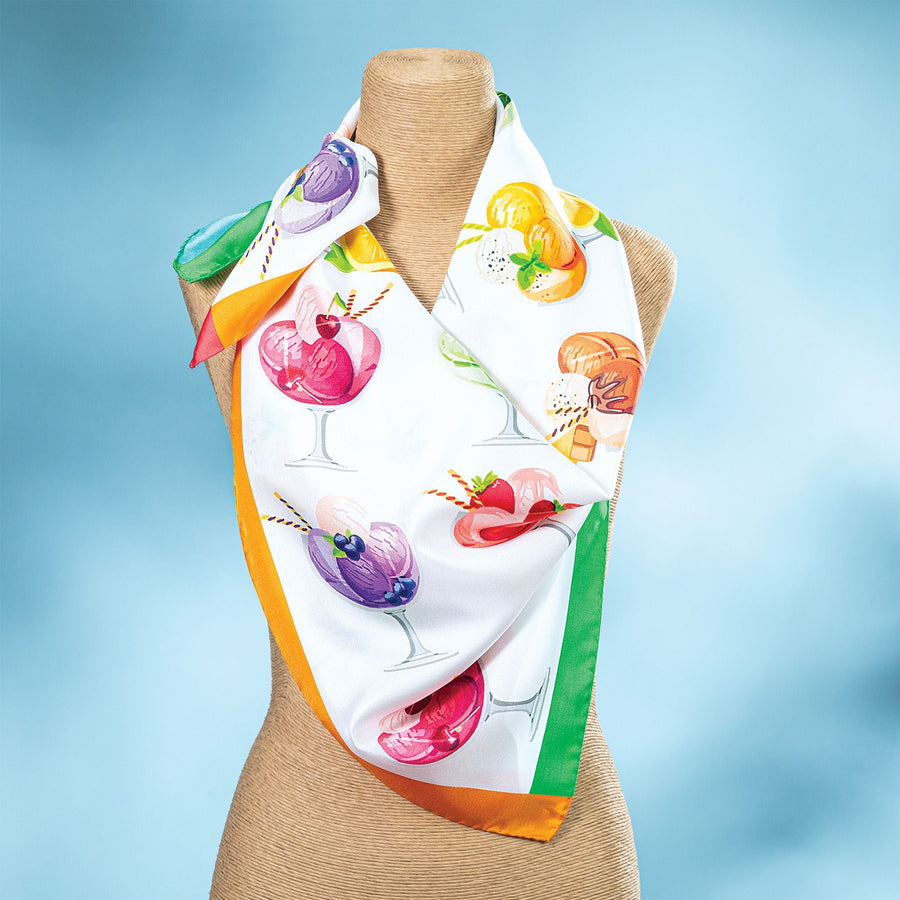 Colorful Cocktails Silk Scarf