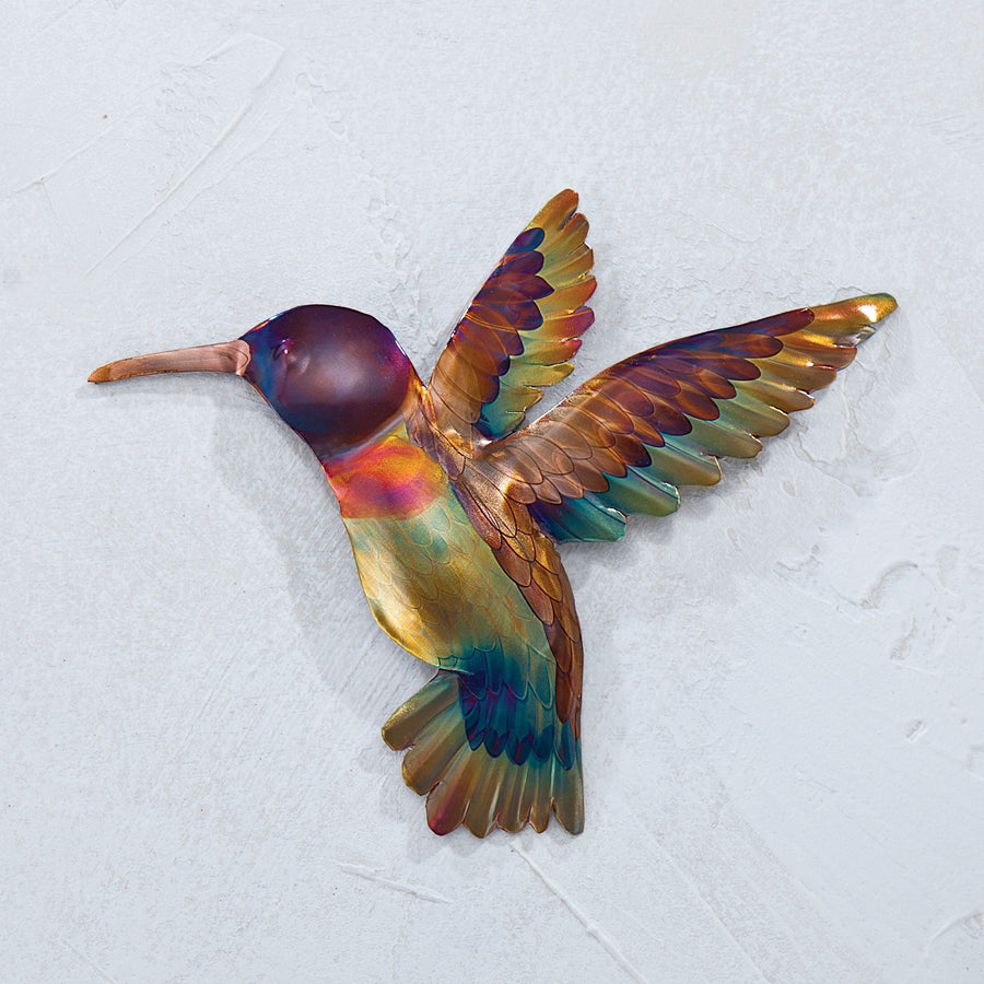 Copper Hummingbird Wall Sculpture