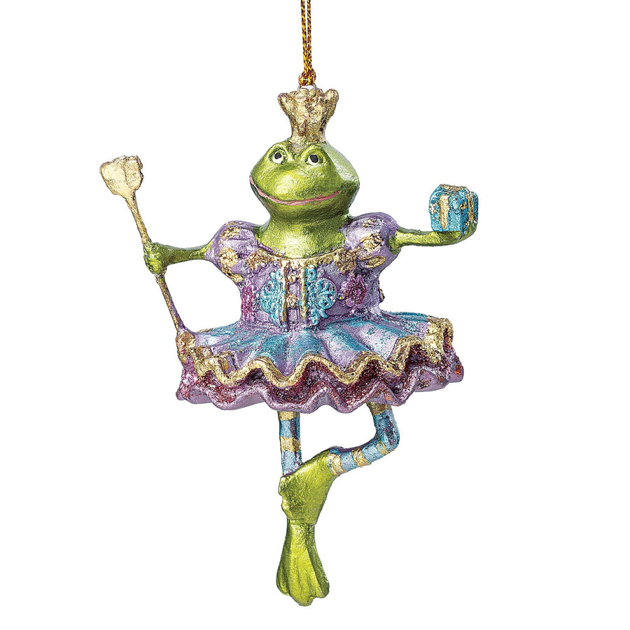 Hand-Painted Frog Princess Ornament