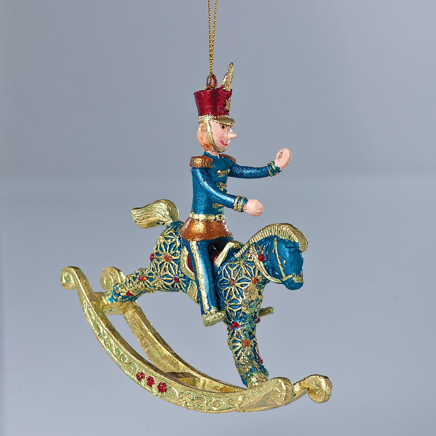 Hand-Painted Rocking Horse Ornament