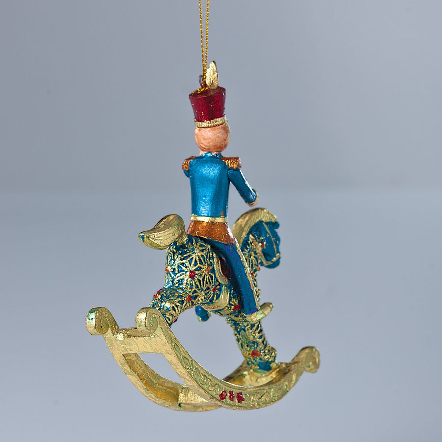 Hand-Painted Rocking Horse Ornament