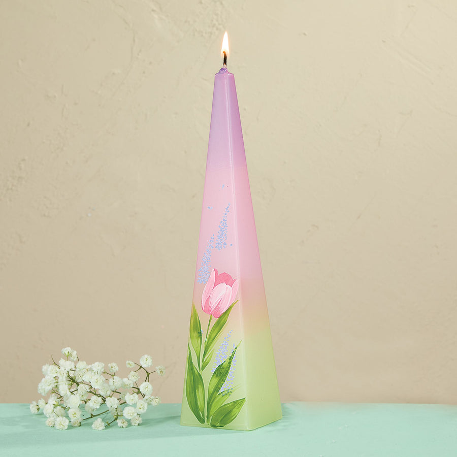 Hand-Painted Graceful Florals Candle